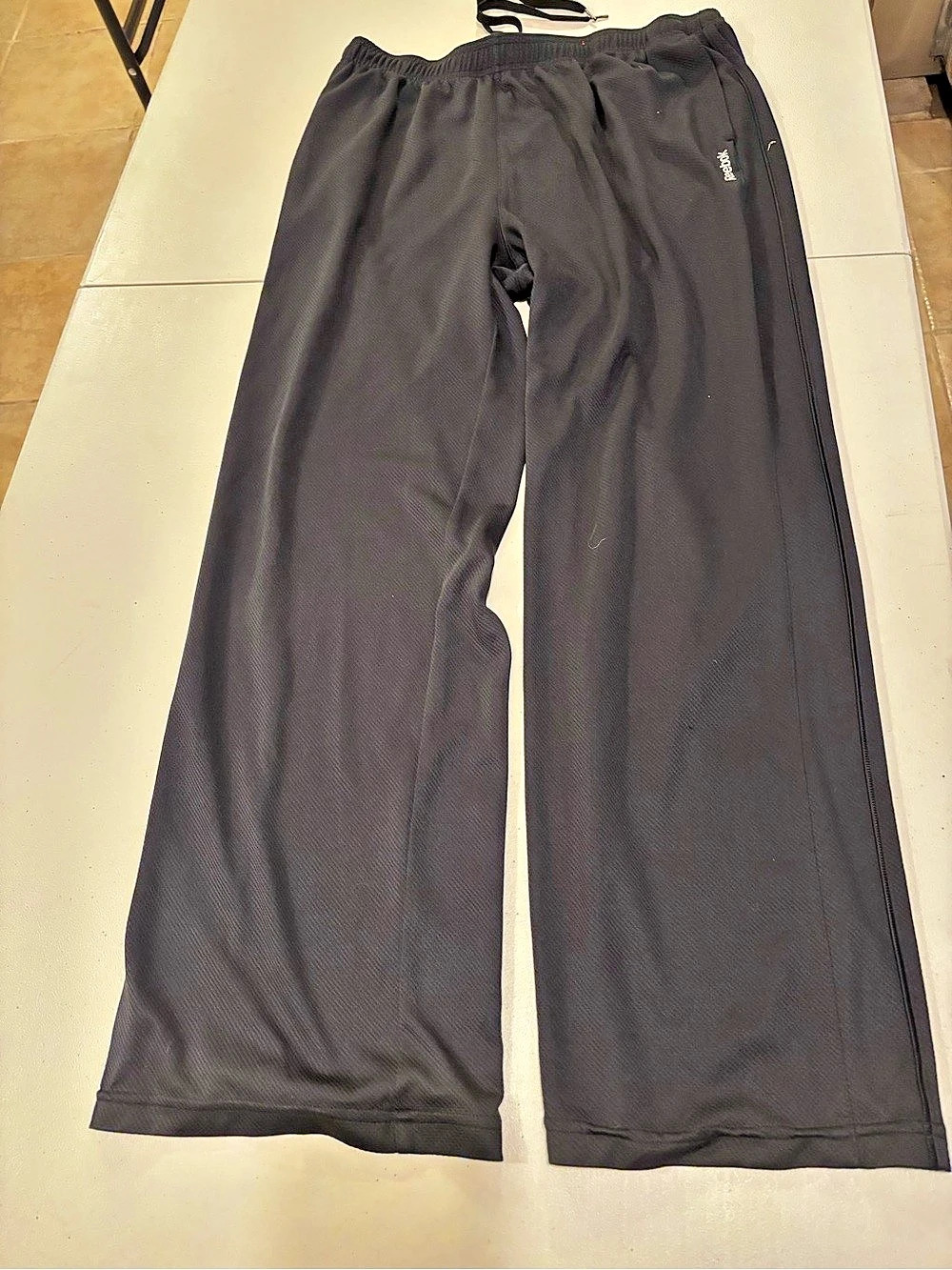 Reebok Performance Mesh Open-Hem Pants in Black